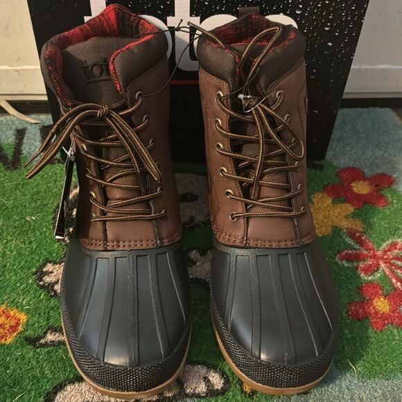 Totes Duck Boots Mens 12 Brown Breck Lodge Waterproof - Picture 3 of 6